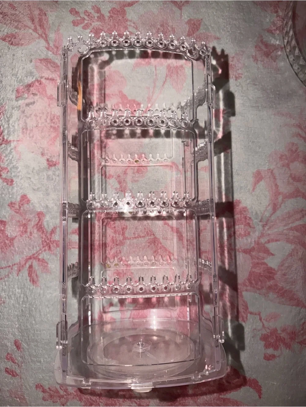 Clear Acrylic Jewelry Organizer Tower - Transparent Jewelry Storage